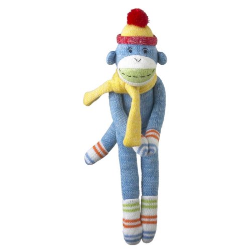 41nJCf5jQUL Murphy the Sock Monkey   Small Blue Stuffed Animal