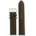 Watch Band Waterproof Leather Straight Cut Strap Brown 22 millimeter