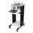 Multipurpose Presentation Cart (Ivory/Black) (40.5"H x 18"W x 30"D)