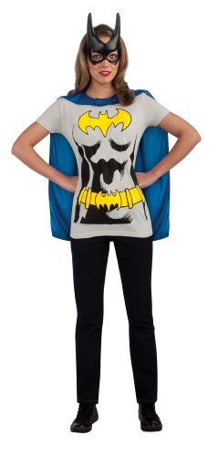  Rubie's Costume Co Women's Dc Comics Batgirl T-Shirt With Cape And Mask