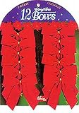 Impact Innovations Red Velvet Trim Bows, 12-Count (6-Pack)