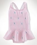 Ralph Lauren Baby Swimwear, Baby Girls Seersucker Swimsuit