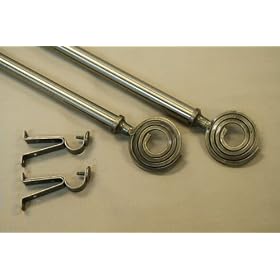 A&F Rod D�cor - NEW Decorative Curtain Rod #61, 66-120 inch, Antique Brass