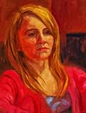 Custom Order #P0-T4H, Oil on Canvas, Custom Painting of The Person You Love, For 1 Person of Customer's Choice, Style: Photo-Realism, with Signature Text "FOR MY LOVE", Canvas Size 21 x 34 inch