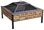 Deeco CP DM6508-SA Southern Heritage Fire Pit with 30-Inch Square Bronze Colored Steel Bowl, Antique Bronze Bowl