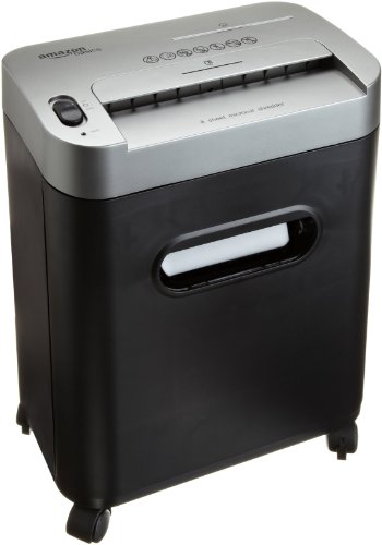 AmazonBasics 8-Sheet Micro-Cut Paper/CD/Credit Card Shredder with Pullout Basket On Sale
