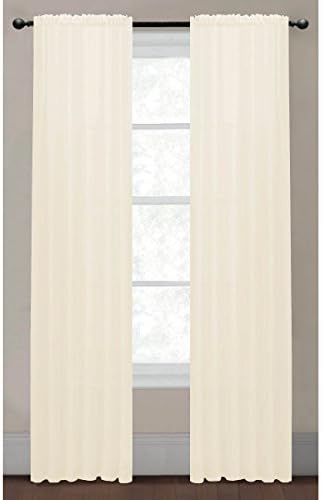 Window Elements Diamond Sheer Voile Extra Wide Rod Pocket Curtain Panel, 56 x 84-Inch, Beige by YMF Carpets LLC