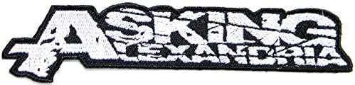 4.5" Wide x 1" Tall Asking Alexandria Pun Rock Heavy Metal Music Band Logo Patch Sew Iron on Embroidered Appliques Badge Sign Costume