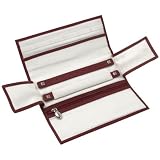 Ruby leather smaller sized jewelry roll or travel roll from Wolf Designs by Daralis