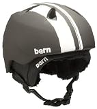 Sporting Goods : Bern Nino 09 Youth Snowboard Helmet - Matte Black w/ White Racing Stripe