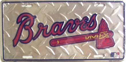 LP - 577 Atlanta Braves Diamond License Plate - 2623