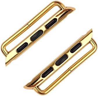 Apple Watch Band,Flying Eagle Premium Genuine Cowhide Leather Strap Wrist Band With Golden W Metal Clasp for Apple Watch &amp; Sport &amp; Edition[38mm][Classic Buckle &amp; Modern Buckle]Khaki Strap