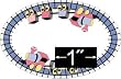 Dollhouse 1:24 Scale Choo Choo Rug Dollhouse Miniature