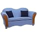 Homey child-size VIP Sofa - Blue, by Fantasy Furniture