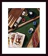 Art Poster Wood Framed Print - Eight Ball Corner - Artist: Nancy Wiseman- Poster Size: 16 X 20