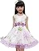 Sunny Fashion Girls' Dress Tulle Bridal Lace With Flower Detailing Purple