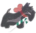 SCOTTIE dog DIP BOWL & SPREADER SET holiday decor