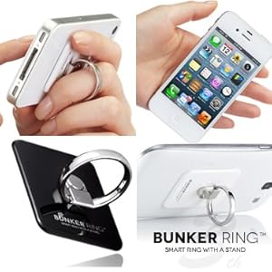 New Bunker Ring 3 Mirror Silve 【全4色】 iPhone5/iPhone4S/iPad mini/iPad2/iPad/iPod/GALAXY Slll スマートフォン・タブレットPCの落下防止・スタンド機能・指1本で保持 【正規輸入品・日本語使用案内付】UDBR3SL003