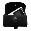 Gomadic Brand Horizontal Black Leather Carrying Case for the Philips GoGear HDD082/17 with Integrated Belt Loop and Optional Belt Clip