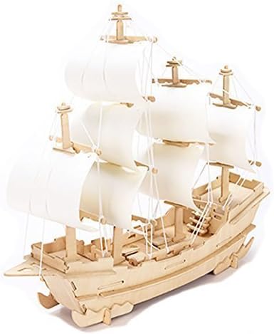 3d DIY Wooden Puzzle Toy or Hobby Decorative Merchant Ship Boat Model for Children by tonwins