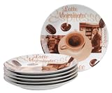 Produkt-Bild: Domestic 922249 6 Dessertteller Latte Macchiato