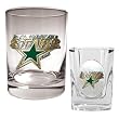 Dallas Stars Rocks Glass & Square Shot Glass Set - Primary Logo NHL Hockey