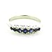 9ct White Gold Ladies Blue Sapphire Eternity Ring - Free Delivery - Finger Sizes L to Z Available