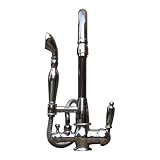 〔INK-0301020H〕　シャワーヘッド付混合水栓　アンティーク　シルバー（銀）