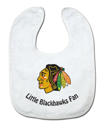 NHL Chicago Blackhawks White Snap Bib with Team Logo