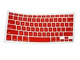 Wacces New Red Keyboard Silicone Cover skin for New Macbook Pro Aluminum 13