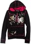 Hurley Girls 7-16 Writing On The Wall Hoody,Black,L (12/14)
