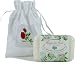 French Provence Shea Butter soap 7 oz bar (22 scents to choose from) in rose embroidered drawstring bag ~ great gift!