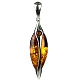 Royal Baltic Amber and Sterling Silver Drop Collection Pendant