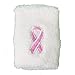 12 Single All White Pink Ribbon Breast Cancer Awareness Wrist Bands Wristbands