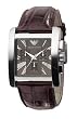 Emporio Armani Men's AR0185 Leather Quartz Watch with Brown Dial