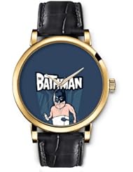 SPRAWL Aanalog Fashion Series Gold Ladies Watches of Genuine Black Leather Strap,Unique Wrist Watch for Women Girls Designed with masked Man