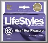LifeStyles His N Her Pleasure Premium Lubricated Latex Condoms - 12 Pack