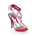 Kunstleder Sandalette "ECLAIR-70" Rot Gr. 41