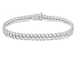 Sterling Silver 1 CT TDW Diamond Tennis Bracelet (G-H, I3)