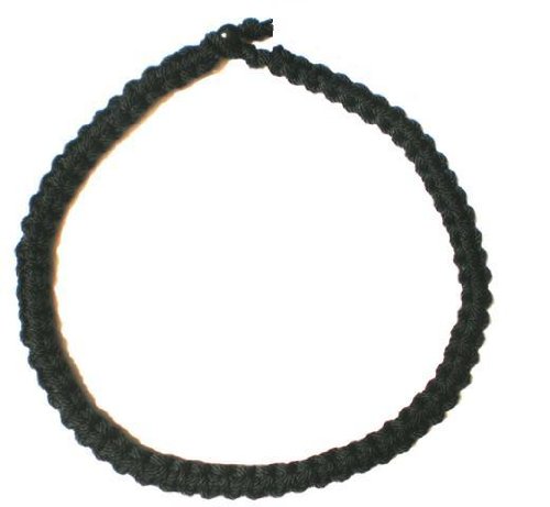 Black Hemp Necklace Choker - Surfer Hawaiian Style