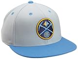 NBA Men's Denver Nuggets Flat Brim Flex Hat - Tx83Z, Small/Medium , Light Charcoal , Light Charcoal