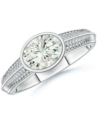 Oval White Moissanite Vintage Ceres Ring