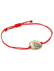 Mercedes Salazar "Multicharms" Virgen De Guadalupe Coin with Adjustable Red Cord Bracelet