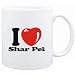 Mug White " I LOVE Shar Pei " Dogs