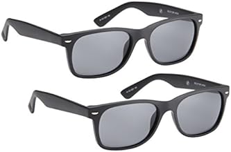 Apollos Vision&reg; Set of 2 Unisex Vintage Style Wayfarer 55mm UV400 Polarized Sunglasses - Choose your Design