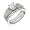 Eve's Addiction Samantha's Victorian Antique CZ Deco Silver Ring Set, 6