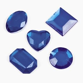  Blue Adhesive Jewels (50 pc)