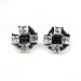 STERLING SILVER MEN'S EARRINGS Clear CZ