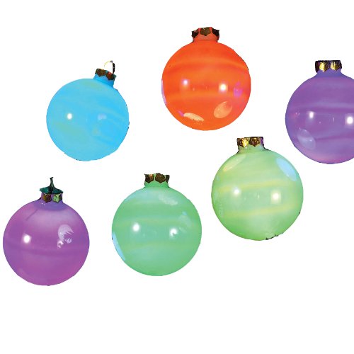Kurt Adler UL1911 80MM LED Glass Ball Light Set, 6 Light