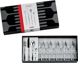 Alessi Nuovo Milano 75-Piece Cutlery Set, Includes Twelve Table Knives Monoblock and Twelve Dessert Knives Monoblock